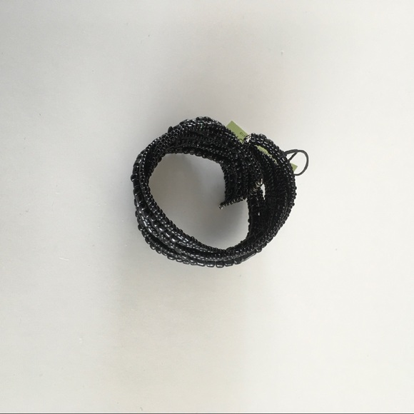 NWT Black Beaded cuff bracelet. - Picture 3 of 3